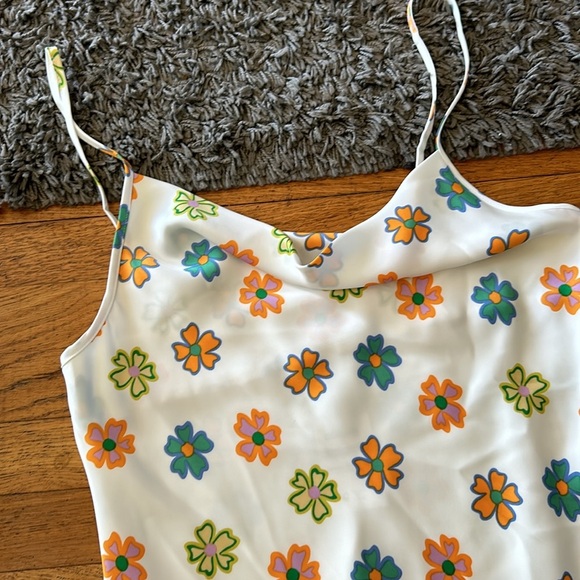 NWT Cotton On Santorini Floral Cowl Neck Mini Dress Size Small - Picture 3 of 11